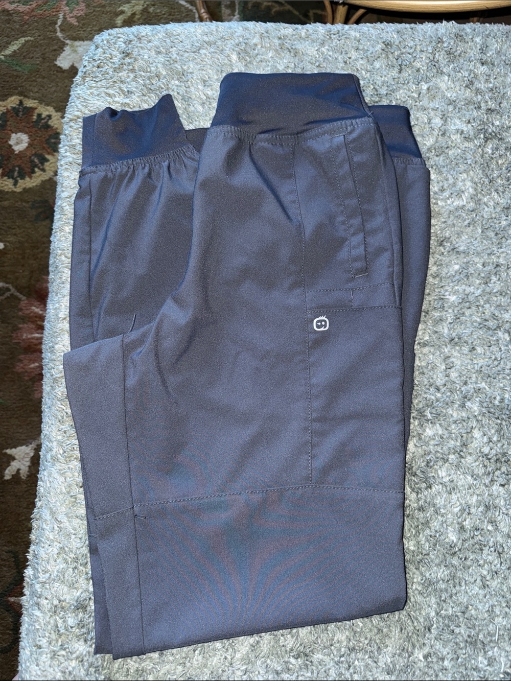 WonderWink Charcoal Jogger Pants with Elastic Waist